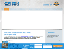 Tablet Screenshot of directpoolstexas.com